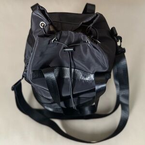 NEW Black Nylon Bucket Tote Bag
